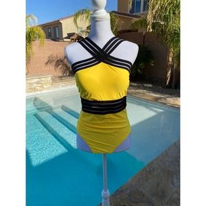 One Piece Swimwear Front Crossover Swimsuits
